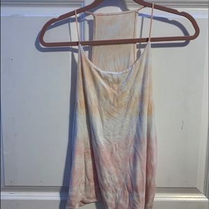aeo tie dye racerback bungee strap tank